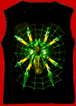 Arachnid Green Yellow Muscle Shirt Boxed
