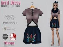 Avril Dress Flowers Pink