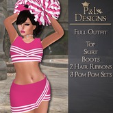 [P&L] Cheerleader Uniform - Full Outfit - Pink and White