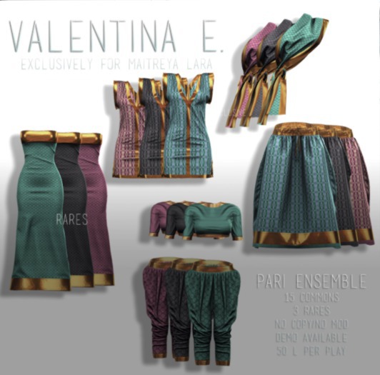 Valentina E. Pari RARE Gown Rose