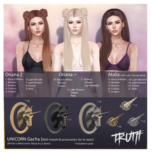 4. TRUTH HAIR Oriana 2 - Colours