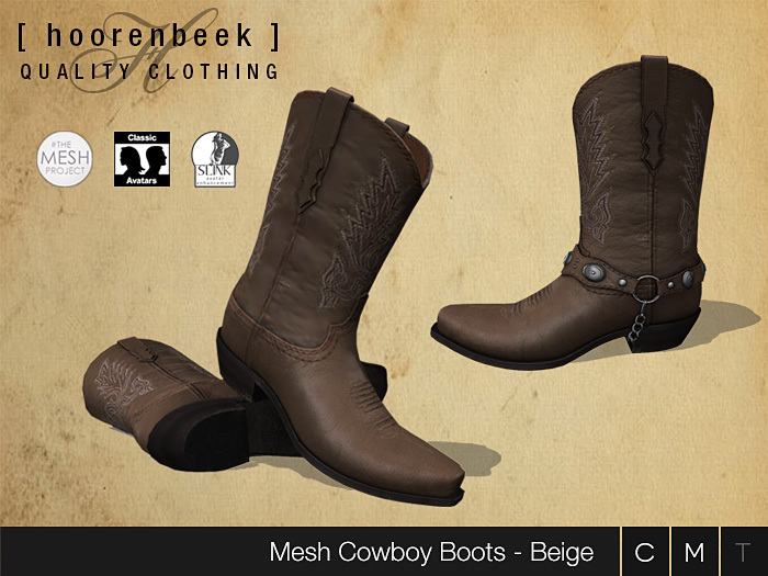 [ hoorenbeek ] Cowboy Boots - Beige