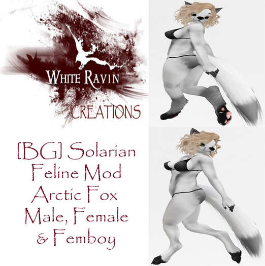 White Ravin Creations - Arctic Fox Solarian Feline Mod