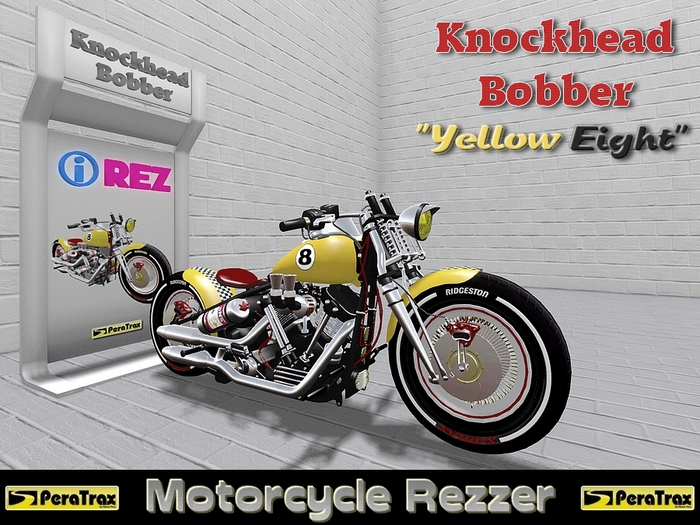 (PeraTrax) - Motorcycle Rezzer "Knockhead Bobber" [Yellow 8]