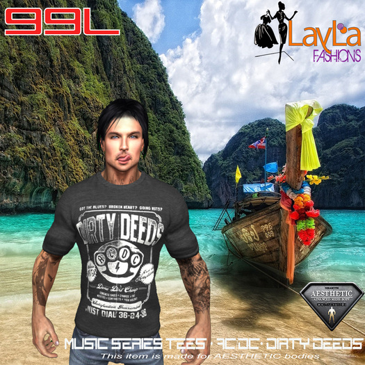 music series teeS -AC/DC DIRTY DEEDS - grey