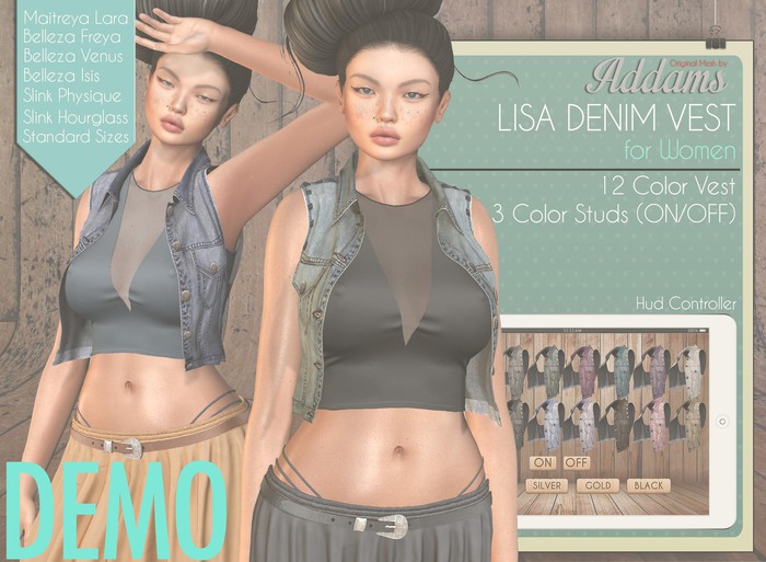 Addams // Lisa Denim Vest // DEMO