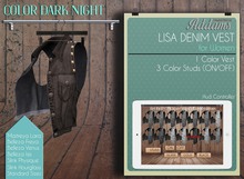 Addams // Lisa Denim Vest // Dark Night