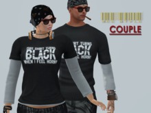 .:Bee:. [COUPLE] Double Tee Black Horny *M* 