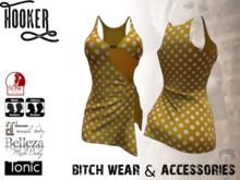 HODress Kendra dotted, gold for Maitreya Lara & SLINK Physique & Hourglass, Belleza, Tonic, TMP
