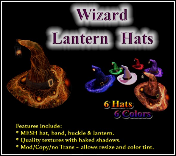 WIZARDS LANTERN HATS