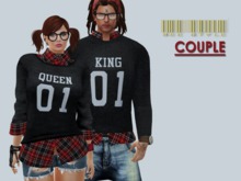 .:Bee:. [COUPLE] KING Neck Sweater Shirt 