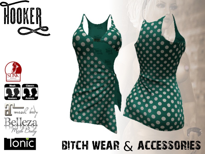 Dress Kendra dotted, teal for Maitreya Lara & SLINK Physique & Hourglass, Belleza, Tonic, TMP