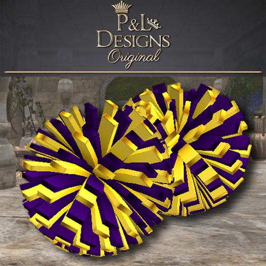 Second Life Marketplace [P&L] Purple and Gold Pom Poms