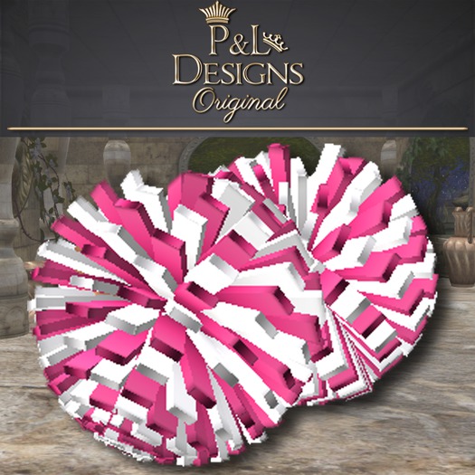 [P&L] Pink and White Pom Poms