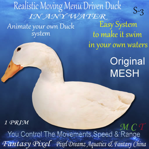 FC- Realistic Moving Menu Driven Duck S-3 you control 
