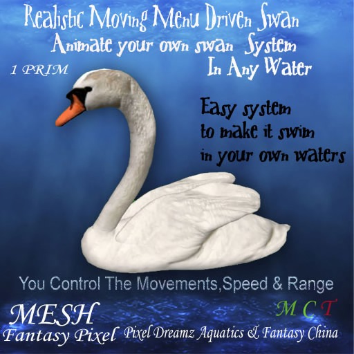 Swan| Realistic Moving Menu Driven Swan 