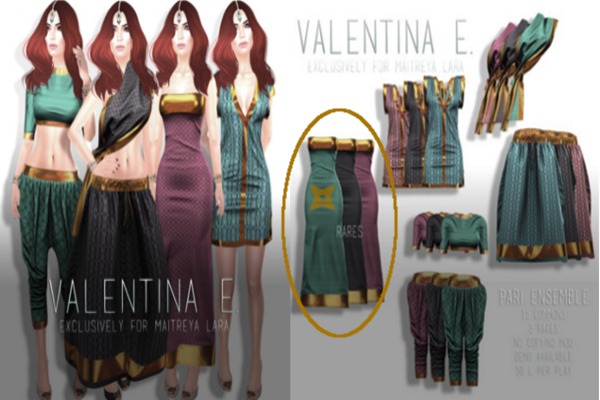 Valentina E. Pari RARE Gown Teal