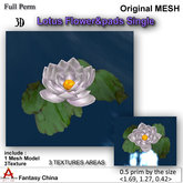 Full Perm  Mesh Lotus Flower and pads Single
