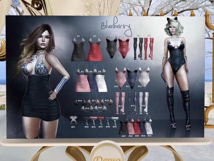 #3 Blueberry - Energy - RARE - Catsuit - Black *M*