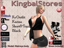 KS OUTFIT KARINA SHORT&TOP MIRELLA BLACK