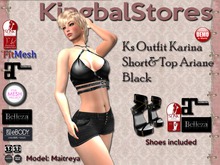 KS OUTFIT KARINA SHORT&TOP ARIANE BLACK