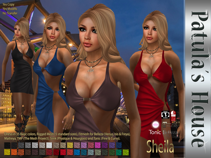 * Patulas House Sheila Dress Basic Colors.