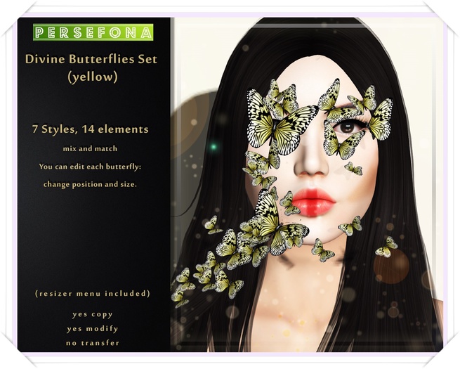 Persefona Divine Butterflies SET (yellow)