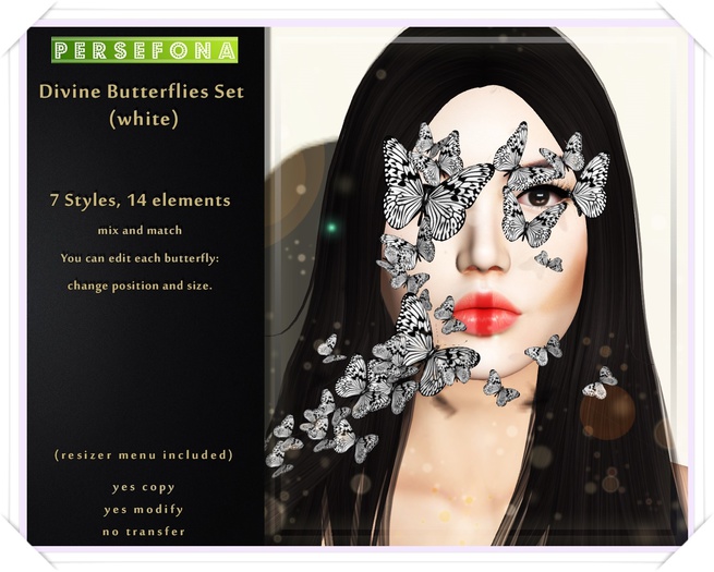 Persefona Divine Butterflies SET (white)