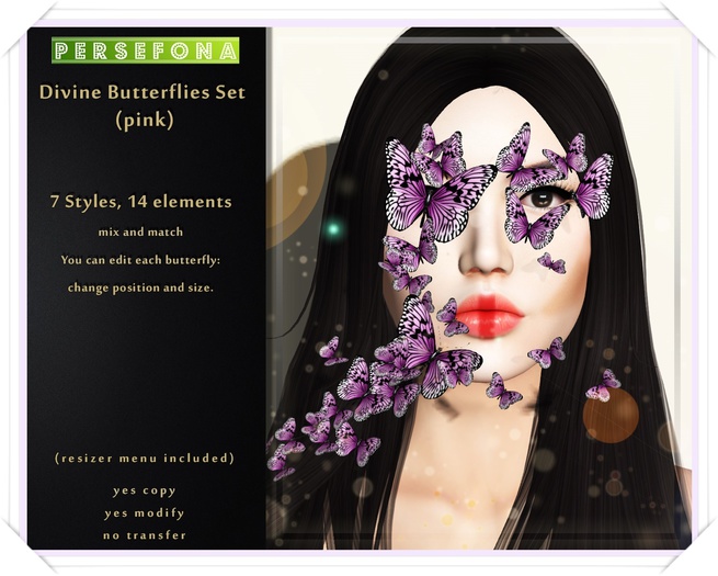 Persefona Divine Butterflies SET (pink)