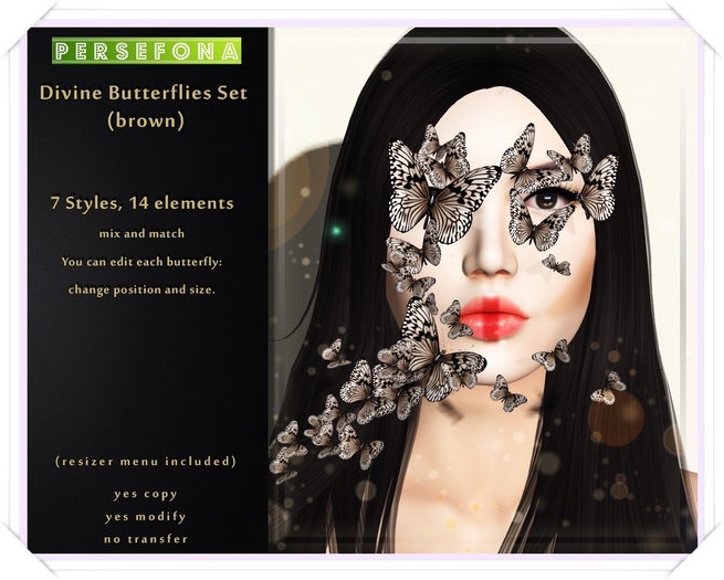 Persefona Divine Butterflies SET (brown)