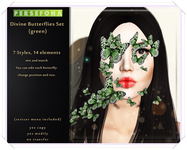 Persefona Divine Butterflies SET (green)