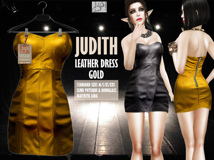 !gO! Judith leather dress - Gold