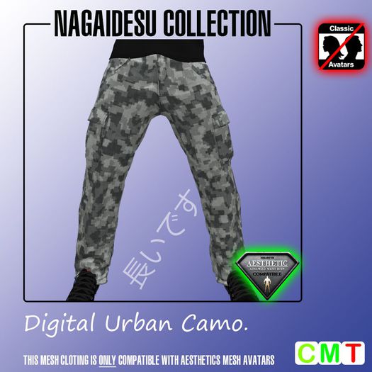 -GS- Cargo Pants - #004 - Digital Urban Camo