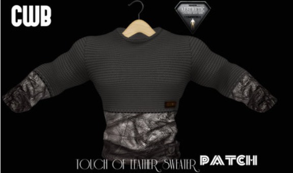 Sweater_Patched Leather Aesthetic 