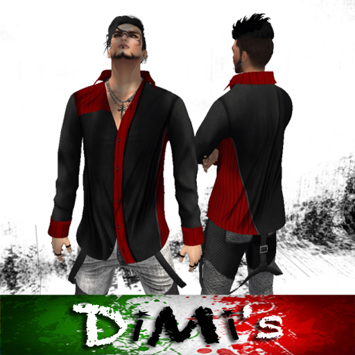 DiMi's Natan shirt Pinstripes Red