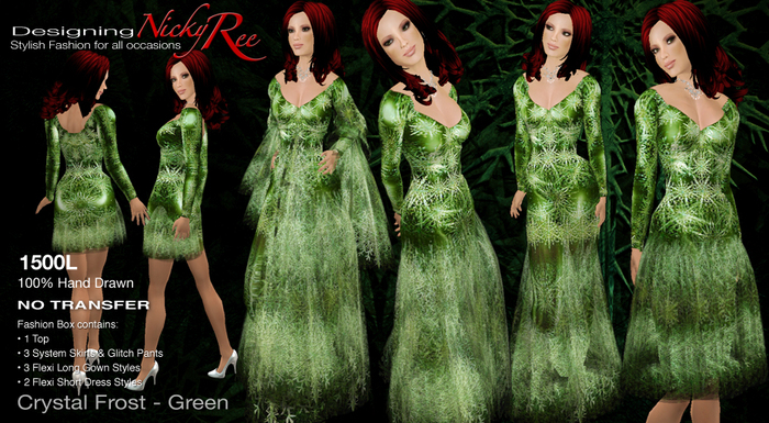 Nicky Ree Gowns - *NR* Crystal Frost - Green
