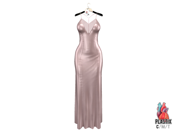 PLASTIX - Satin Slip Dress (Beige)