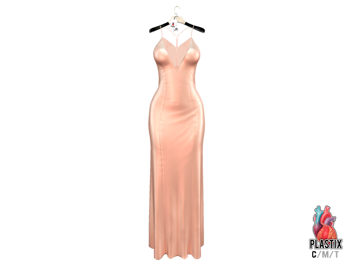 PLASTIX - Satin Slip Dress (Peach) - add me
