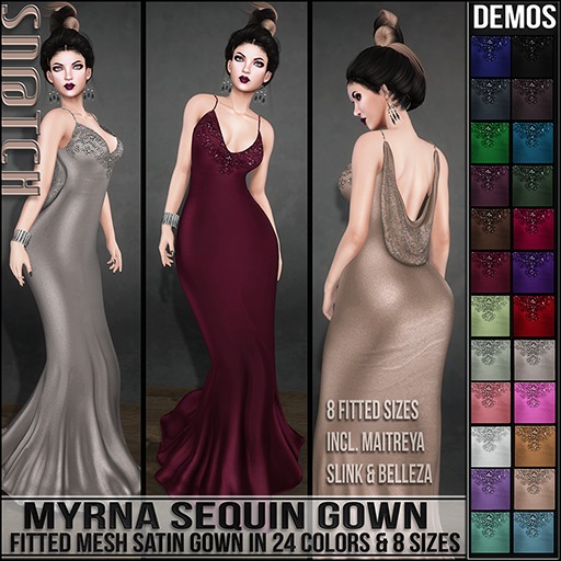 :::Sn@tch Myrna Sequin Gown (All Colors/Sizes-COPY):::