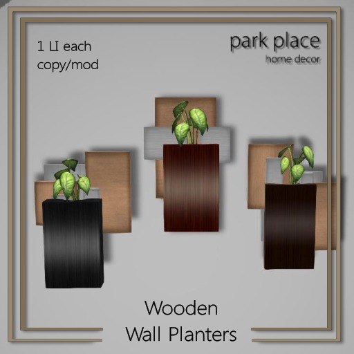 [Park Place] Wooden Wall Planters
