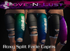 Roxy split faded capris