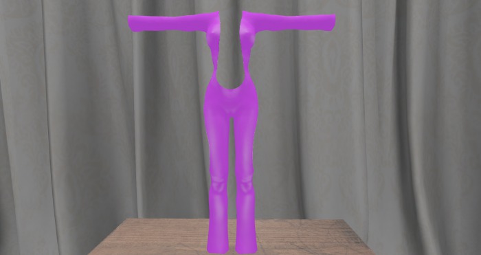 *Petite* Latex Suit Regular & Transparant >Lavender<
