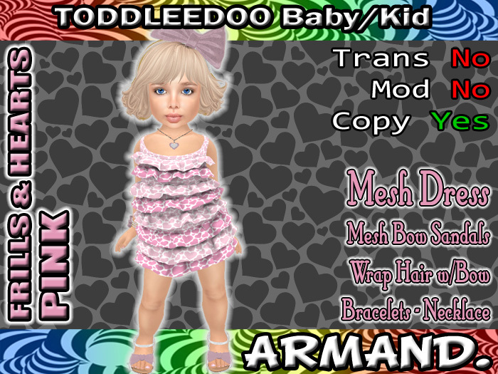 --ARMAND-- FRILLS & HEARTS - PINK