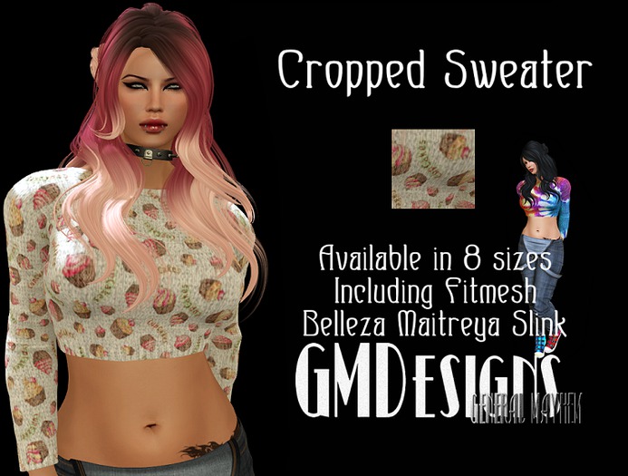GMDesigns Cupcake Cropped Sweater