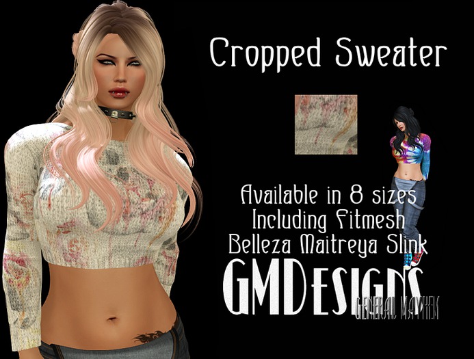 GMDesigns Broken Cropped Sweater