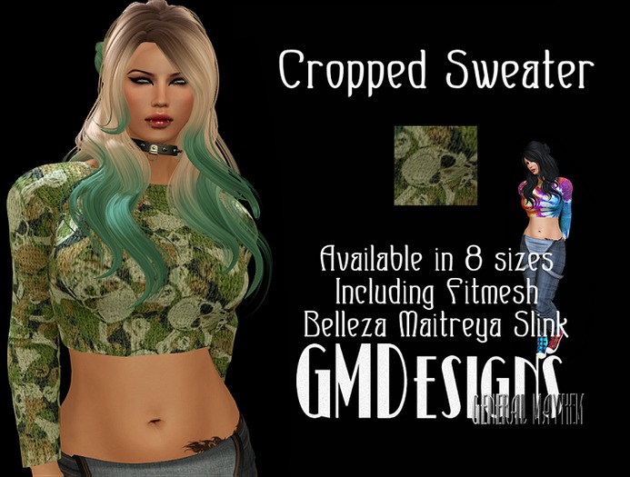 GMDesignsGothCamoSweaterCrop