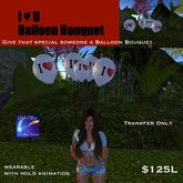 I Heart U Balloon Bouquet transfer only