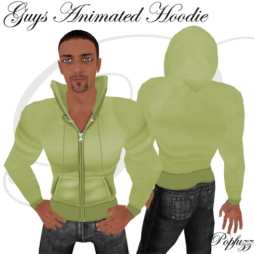 Guys Olive Hoodie - Dude by PopFuzz