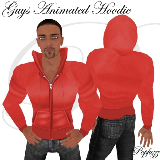 Guys Red Hoodie - Dude by PopFuzz