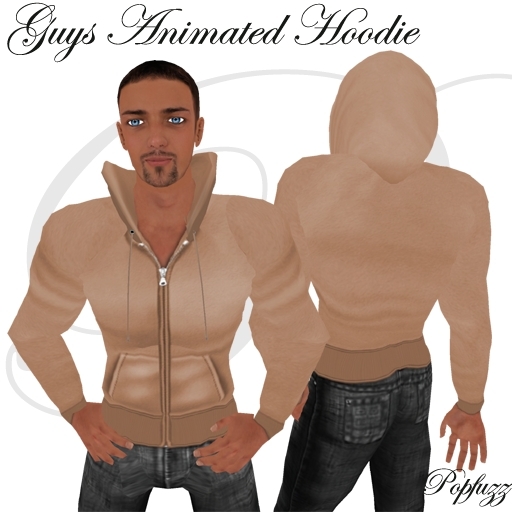 Guys Lite Brown Hoodie - Dude by PopFuzz